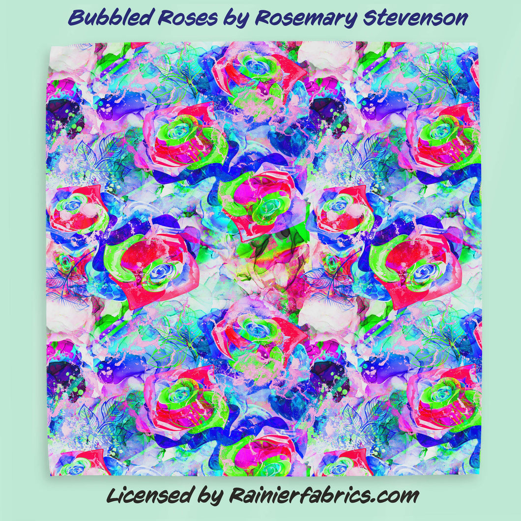 Bubbled Roses by Rosemary Stevenson - 2-5 day TAT - Order by 1/2 yard; Blankets and towels available too