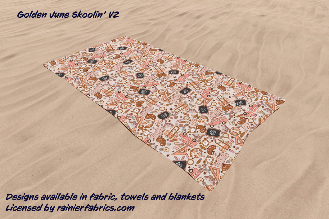 Skoolin' V2 - designed by Golden June - Order by 1/2 yard; Description of bases below