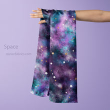 Load image into Gallery viewer, Galactic Fabric - Galaxy from Rainier Fabrics - Order by Half Yards, Description of Base Fabrics Below
