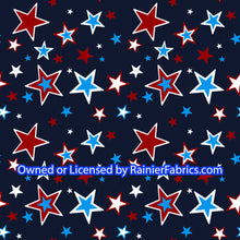 Load image into Gallery viewer, Stars RWB by Nina - Order by half yard -instructions below on base fabrics
