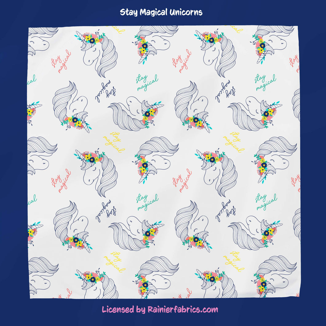 Stay Magical Unicorns - 2-5 day turnaround - Order by 1/2 yard; Description of bases below