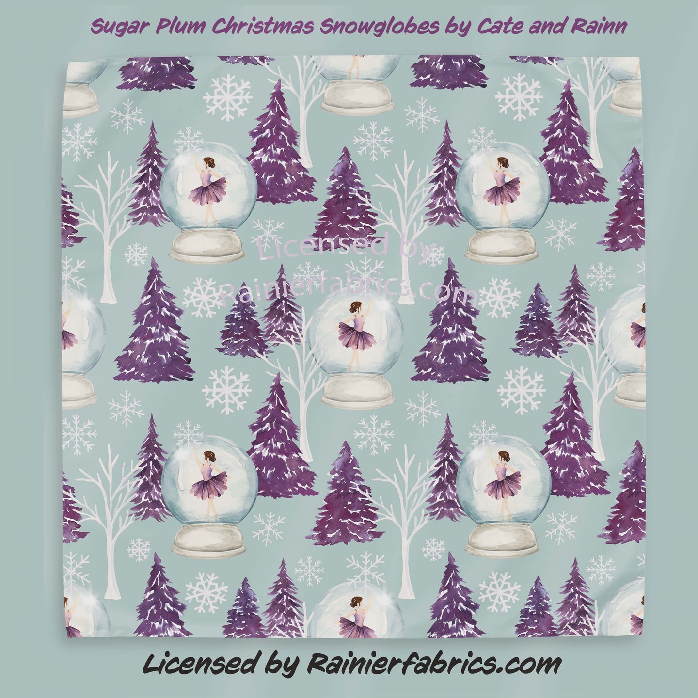 Sugar Plum Chrismas Collection from Cate and Rainn - TAT 2-5 Days (Turn around time) - Order by 1/2 yard; Description of bases below