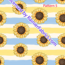 Load image into Gallery viewer, Bees, Sunflowers and Happiness with lots of options - Order by half yard -instructions below on base fabrics
