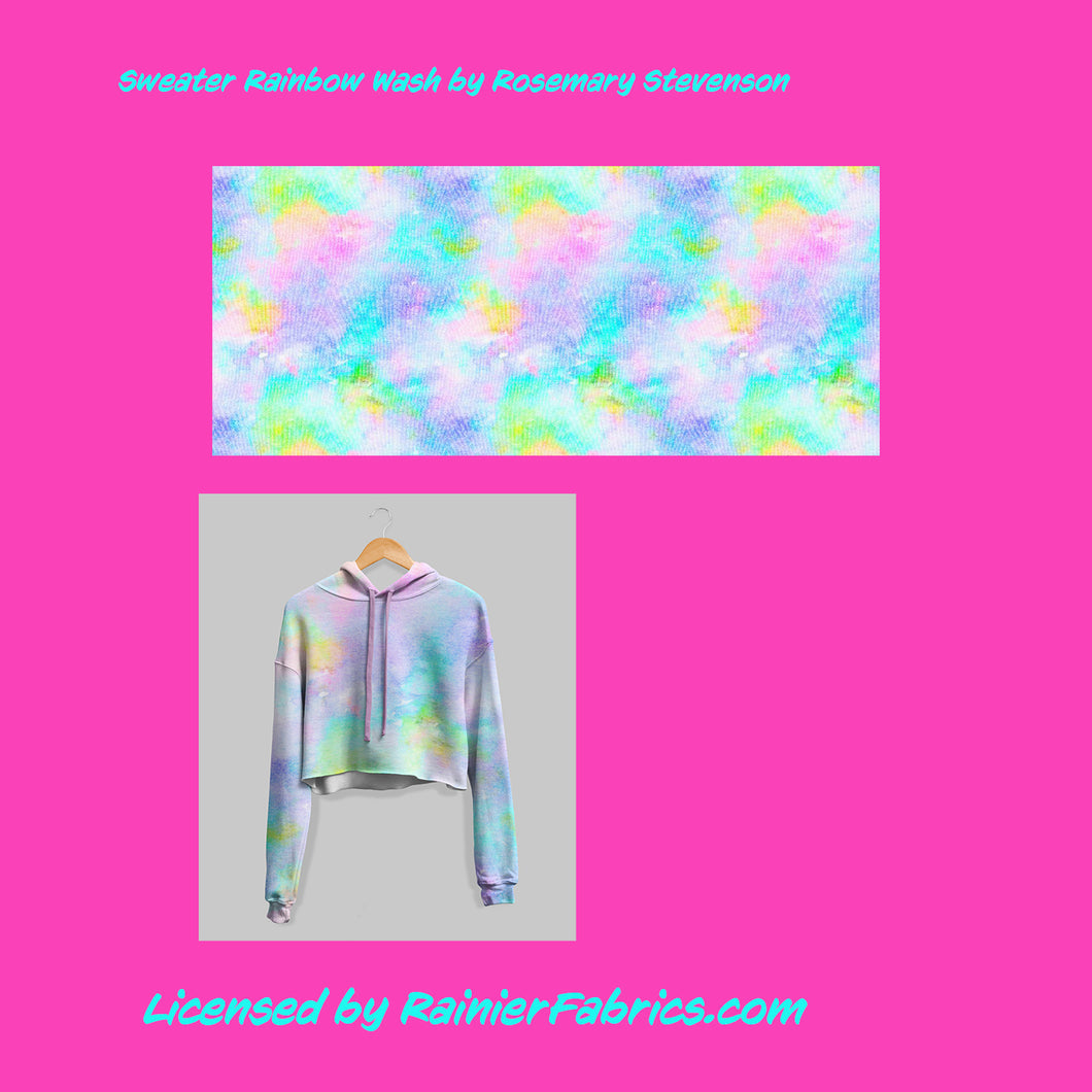 Sweater Rainbow Wash from Rosemary Stevenson  - 2-5 day turnaround - Order by 1/2 yard; Description of bases below