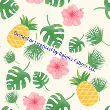 Load image into Gallery viewer, Tropical Collection by Olympia WA Artist Nina - Variations! Order by half yard - See below for instructions on ordering and base fabrics

