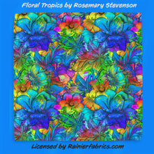 Load image into Gallery viewer, Tropical Floral by Rosemary Stevenson - 2-5 day TAT - Order by 1/2 yard; Blankets and towels available too
