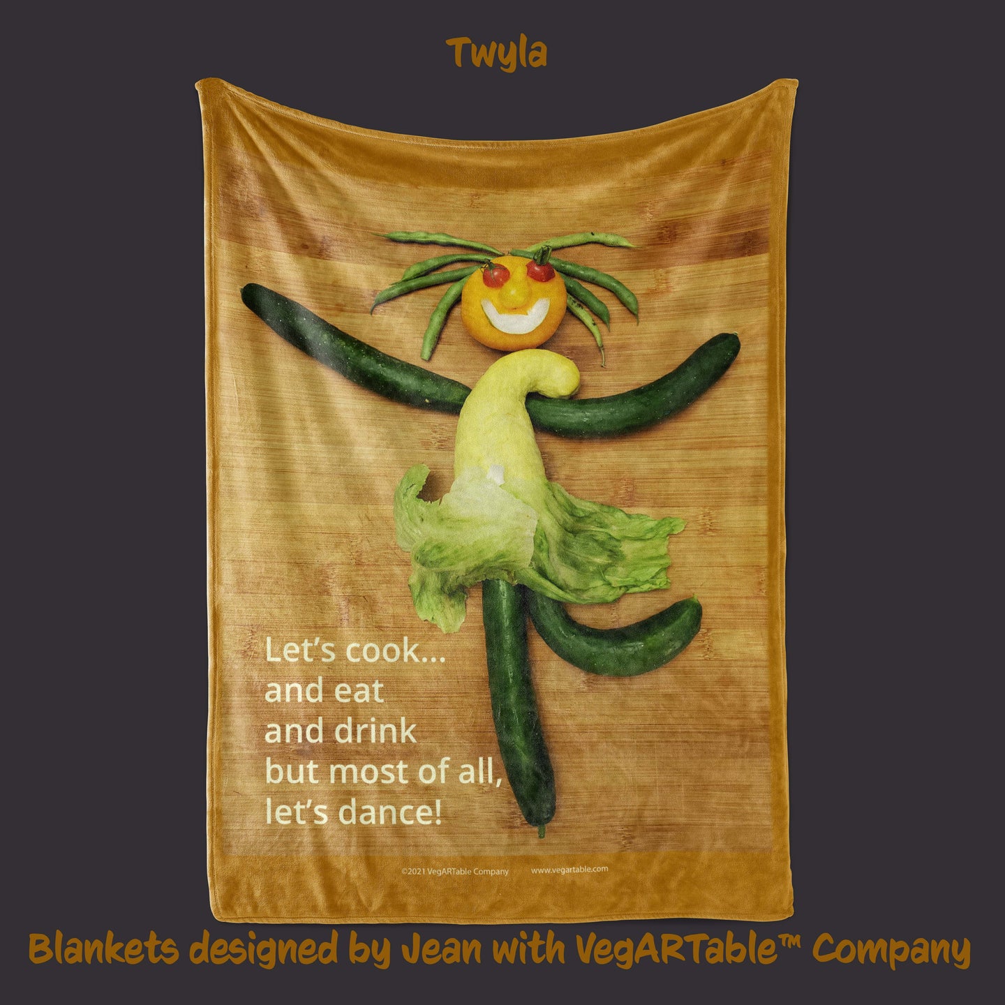 Twyla Blanket designed by Jean with VegARTable™ Company