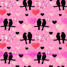 Load image into Gallery viewer, Valentine Birds by Nina  - order by half yard - see description of bases below
