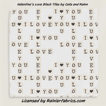 Load image into Gallery viewer, Love Tiles - part of Valentines Day Collection from Cate and Rainn - TAT 2-5 Days (Turn around time) - Order by 1/2 yard; Description of bases below
