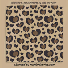 Load image into Gallery viewer, Leopard Hearts Collection - part of Valentines Day Collection from Cate and Rainn - TAT 2-5 Days (Turn around time) - Order by 1/2 yard; Description of bases below
