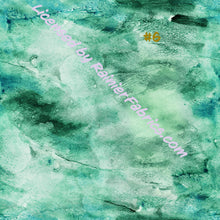 Load image into Gallery viewer, Rainier Green Grunge with Gold Collection - 2-5 day turnaround - Order by 1/2 yard; Description of bases below
