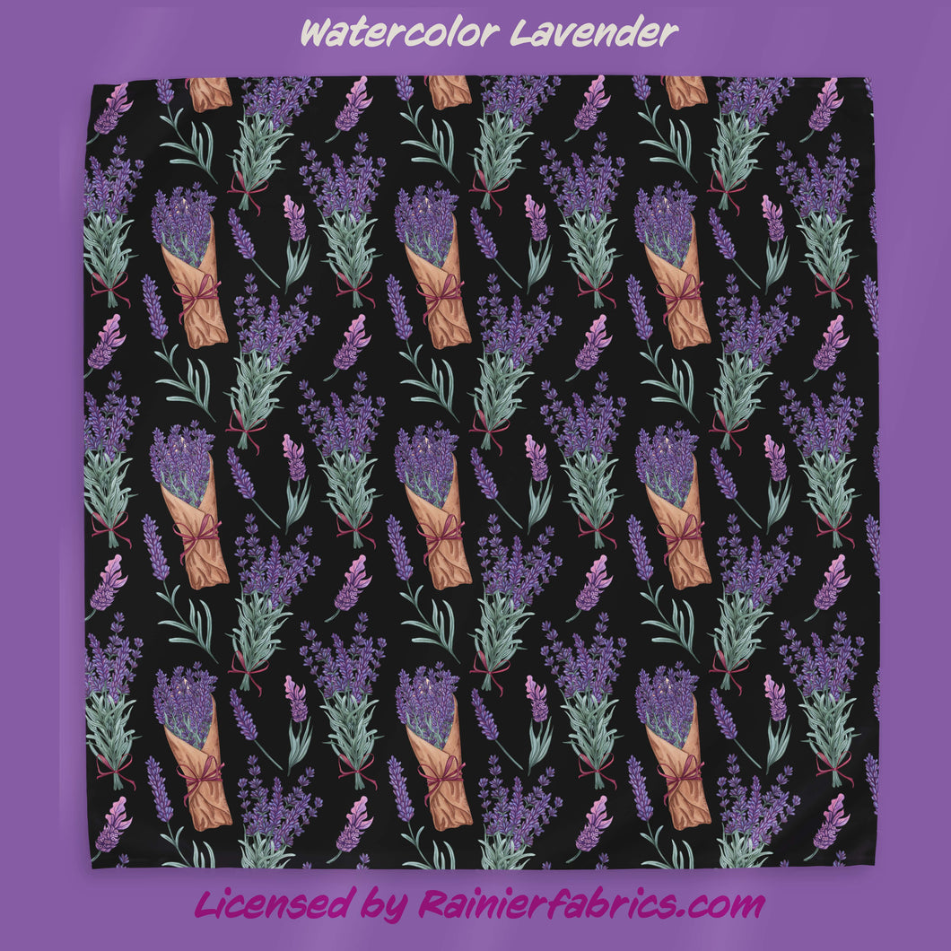 Watercolor Lavender - 2-5 day TAT - Order by 1/2 yard; Blankets and towels available too