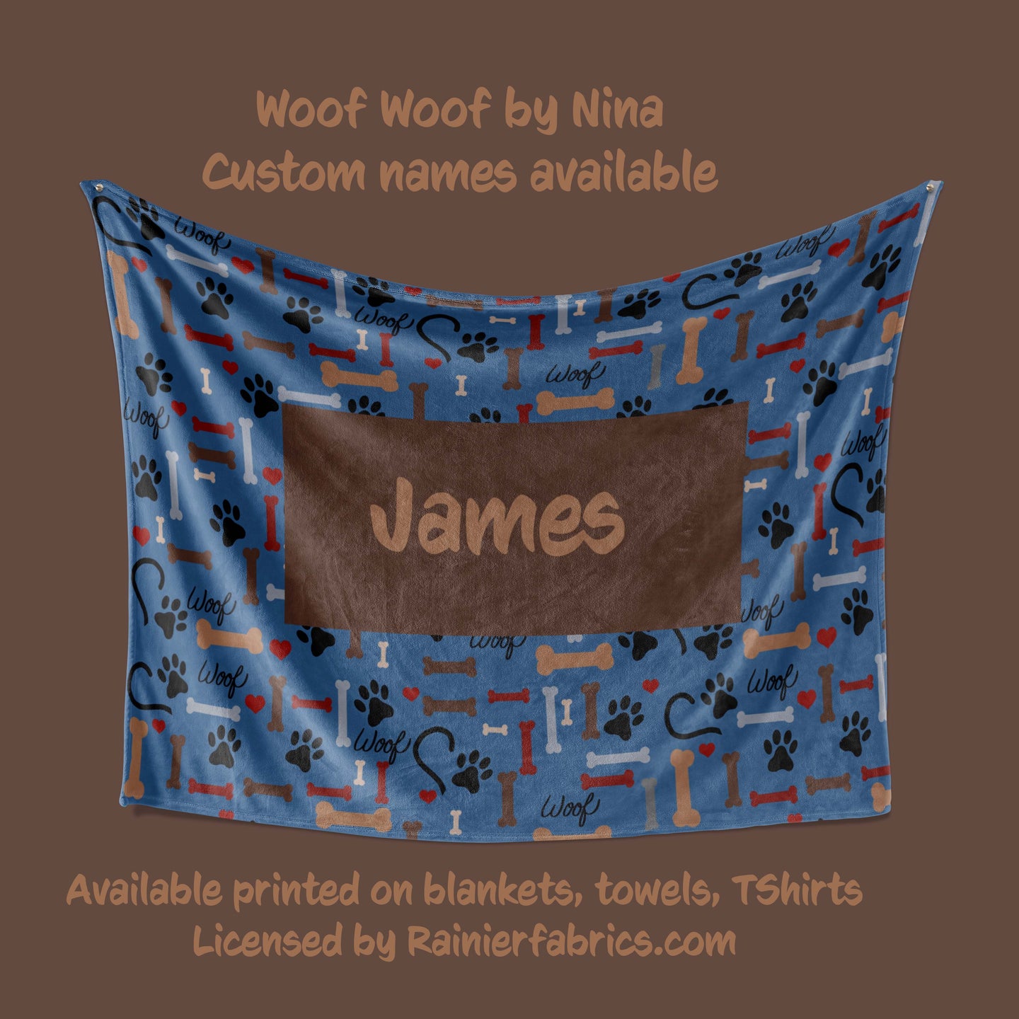 Woof Woof Dogs by Nina - Blanket
