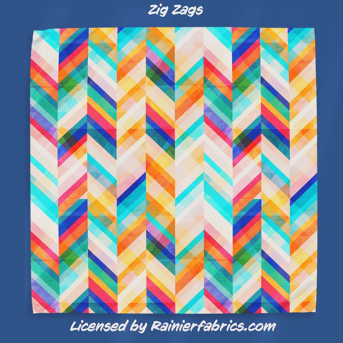 Zig Zags - 2-5 day TAT - Order by 1/2 yard; Blankets and towels available too